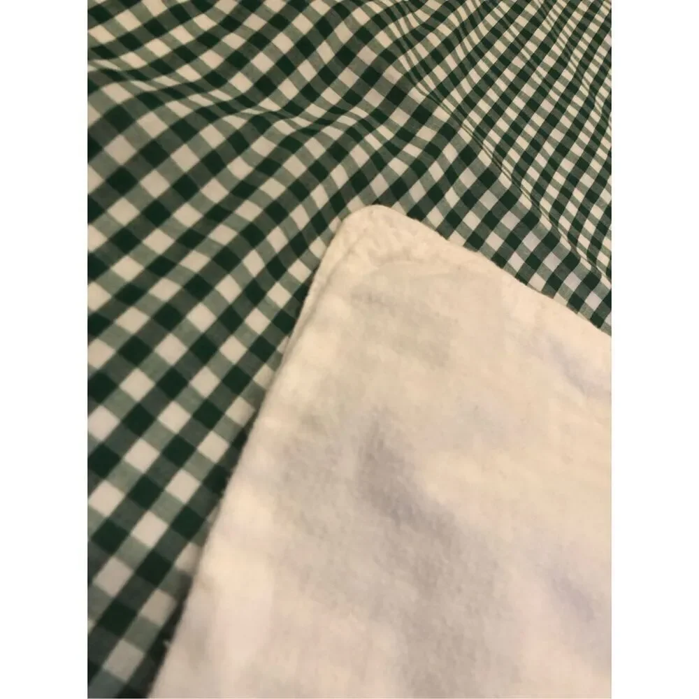 VNT Gingham Check Country Farmhouse Tablecloth 54” x 54” Lined Cotton Homemade